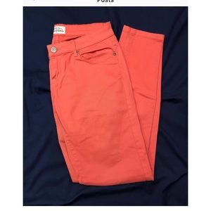 Women Coral Skinny Jeans
